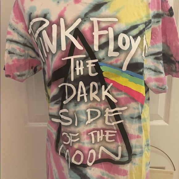Pink Floyd Dark Side of The Moon Tie Dye Tee Shirt - Picture 2 of 5